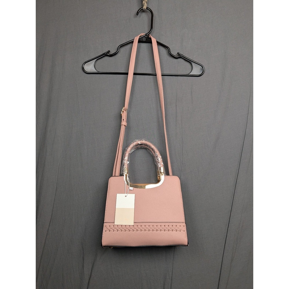 Le Bag Women's Soft Pink Crossbody Satchel Handbag Rose Gold Tone Hardware
